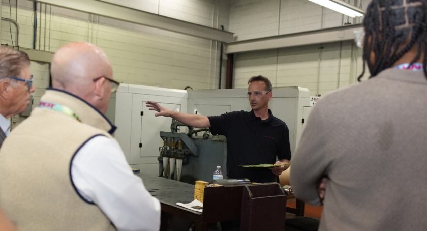 Guided tours provided insight into the latest flexographic pressroom technology.